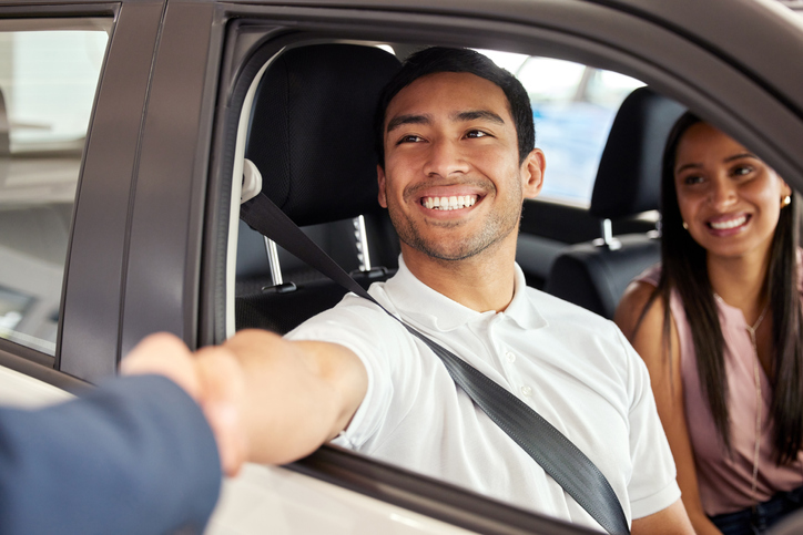 couple driving